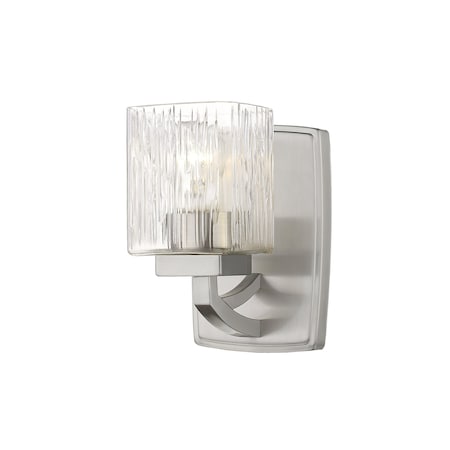 Z-Lite Zaid 1 Light Wall Sconce, Brushed Nickel & Chisel 1929-1S-BN